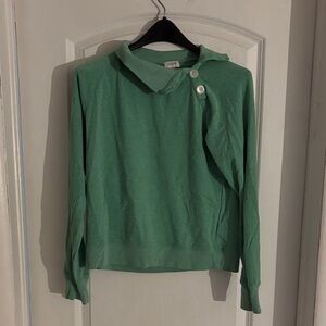 J. Crew Green Cowl Neck Sweater